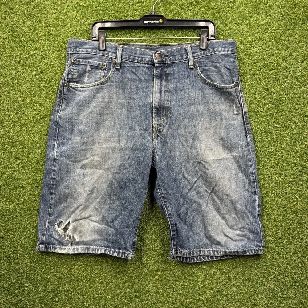 Levis 505 Jean Shorts Mens 40 Denim Jorts Baggy Loose Skater Casual 90s Workwear